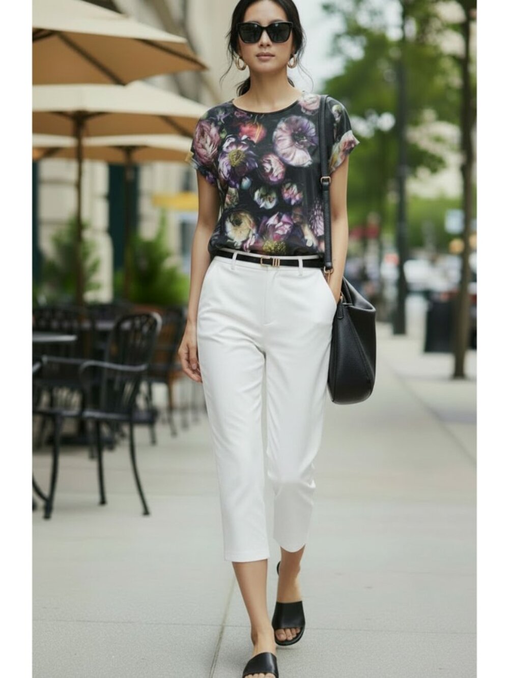 Ted Baker London Midnight Floral Top Size 0